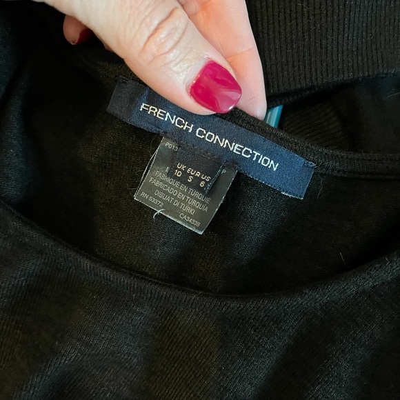 FRENCH CONNECTION black Knit Dress with shoulder cutouts - Picture 9 of 9